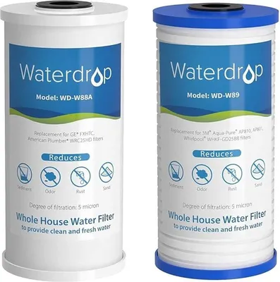 Immagine prodotto di Waterdrop WHF21-PG 10" x 4,5" Filtro per acqua per uso domestico, ricambio per il sistema di filtrazione dell'acqua per uso domestico