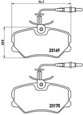 Produktbild von Brembo Bremsbelagsatz, Scheibenbremse Vorderachse P 61 050