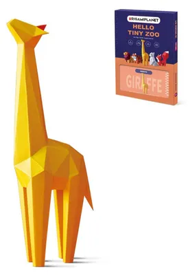 Produktbild von 3D-Origami-Papierbastelset Giraffe, vorgeschnitten, DIY-Geschenkset, Heimdekoration, 9x7x29cm