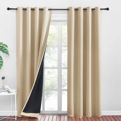 Obrázek produktu pro Zatemňovací závěsy 100% - Hotové závěsy 2 kusy - Izolační termozávěsy - 140x240cm