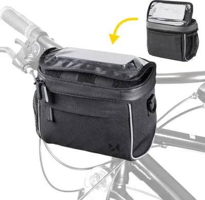 Immagine prodotto di Wozinsky Borsa da manubrio per bicicletta Borsa a tracolla nera (Wbhbb-01)