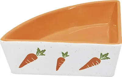 Produktbild von Nobby 82365, Kaninchen, Haustier-Fütterungsschale, Keramik, Orange, Weiß, Muster, 0,25 l