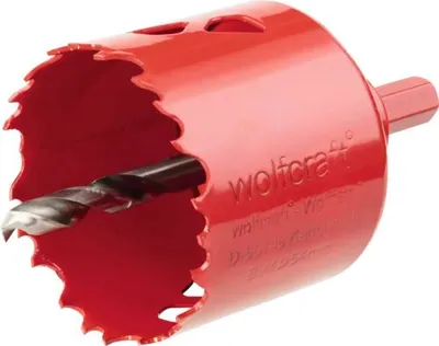 Zdjęcie produktu dla wolfcraft GmbH 5472000, Pojedyńczy, Wkrętarka akumulatorowa, Płyty gipsowo-kartonowe, Metale nieżelazne, Plastik, Sklejka, Stal, Drewno, Czerwony, Bimetaliczny, Stal szybkotnąca (HHS)