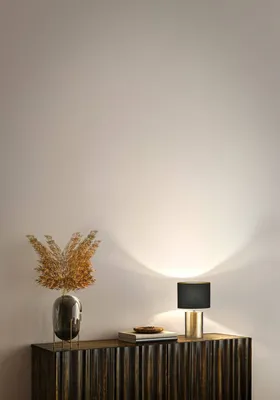 Produktbild von Fischer & Honsel Bronz Tischleuchte E27 Stoffschirm schwarz Chintz, goldfarben bronze 50658