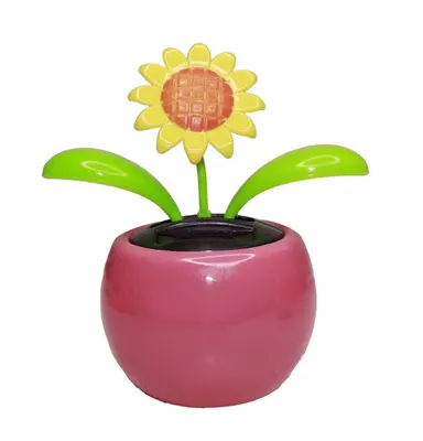 Produktbild von HAAC Wackelblume Solar Sonnenblume gelb Kunststoff 2er Set