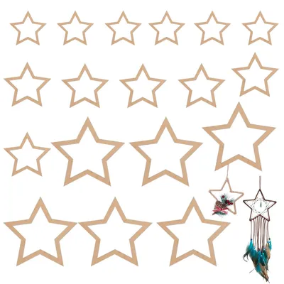 Holz-Dreamcatcher-Ringe, 18 St., 3 Größen, DIY