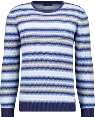 Ragman Strickpullover gestreift in blau