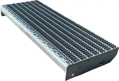 Produktbild von Metallstufe 1000x270 mm Gitterroststufen Metall Stufe Treppenstufen verzinkt 33x11mm