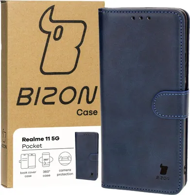 Produktbild von Bizon Case Pocket Flip Case für Realme 11 5G, Marineblau
