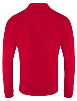 Productafbeelding van Printer - "Surf Pro" poloshirt voor heren/dames, uniseks, polyester-katoenmix, lange mouwen, model ET582 (maat S) (rood), AI-gegenereerde afbeelding