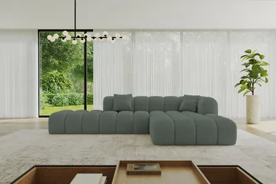 Produktbild von ALTDECOR Ecksofa in L-Form OLEA-L2 - 289x176x71 cm Dunkelgrau - Corner Sofa Bett Eckcouch Couch Wohnlandschaft Cauchsofa