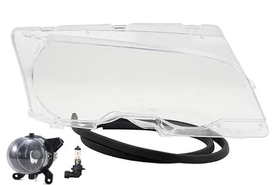 Productafbeelding van Koplampen geschikt voor BMW 3-serie E46, modeljaren 04/1999-03/2003, inclusief mistlamp en lampen. Onderdeelnummers: 63128382192, 8382192, 63178371908, 8371908. Johns