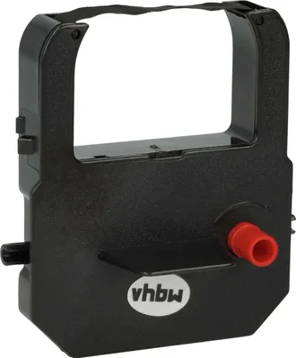 Produktbild von vhbw Farbband Schriftband kompatibel mit Seiko TP-20, TP-15, TP-10, QR395, QR-375, QR-350 Nadeldrucker, Bondrucker - Schwarz