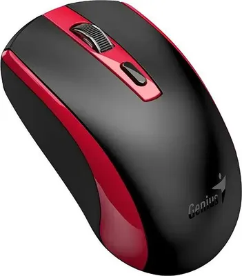 Produktbild von Kabellose wiederaufladbare Maus ECO-8150 Rot mit optischem Sensor und Copilot-Taste