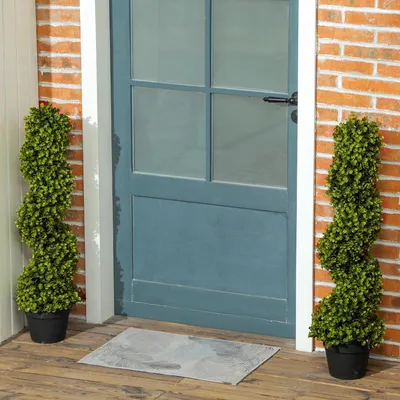 Immagine prodotto di Pianta artificiale - Fiori artificiali - Pianta decorativa - Pianta da interno - Pianta ornamentale - 2 pezzi in vaso - Altezza 90 cm