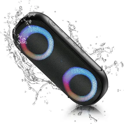Zdjęcie produktu dla Głośnik Bluetooth NOTABRICK z oświetleniem RGB, 30 W, IPX7, czarny