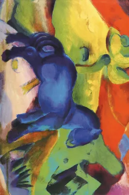 Obrázok produktu pre Franz Marc Art Print Obraz - Modrý koník, 1912 (120 x 180 cm)