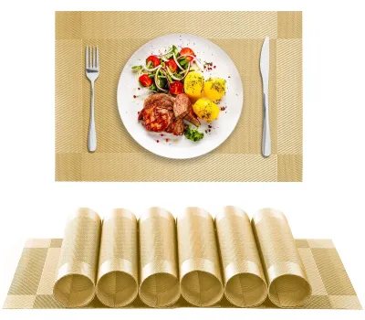 Produktbild von Set von 6 PVC Untersetzern - Wärmebeständig und Waschbar