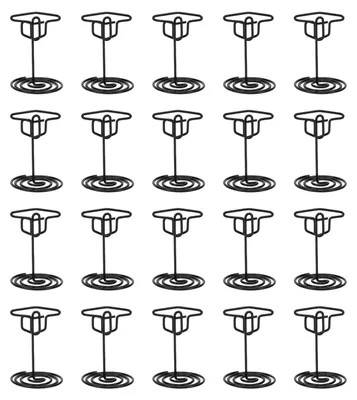 Productafbeelding van 20 stuks fotohouders voor afstudeerpetten, display voor afstudeerfoto's, tafelnummerschaal, feestaccessoires, 50 mm hoog, zwart