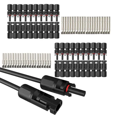 Produktbild von Solarstecker wasserdicht Stecker Photovoltaik Solarkabel Buchse 10/20 Paar 1500VMenge Solarstecker:20-Paar