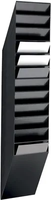 Produktbild von Durable Flexiboxx Prospekthalter A4, 12 Fächer, Schwarz, 1709763060