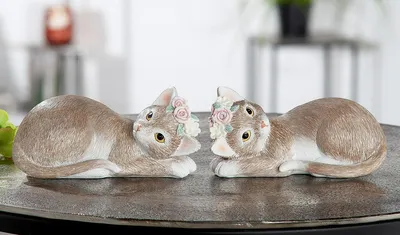 Produktbild von Gilde Poly liegende Katze "Nala" VE 4 so 37379