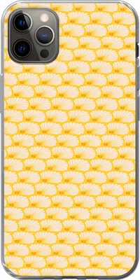 Produktbild von MuchoWow® Handyhülle Schutzhülle Hülle für Telefoonhoesje iPhone 13 Pro Max Art Deco - Design - Muschel - Gelb Silikon Softcase Handy Hülle - Mobiltelefon