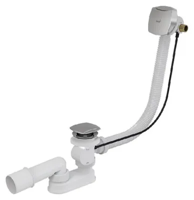 Produktbild von Alcadrain Badewanne Ab- und Überlaufgarnitur Automat mit einer Füllfunktion, Metall