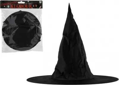 Obrázek produktu pro Klobouk čarodějnický skládací dospělý 38 cm v sáčku karneval