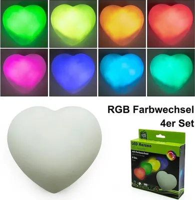 Produktbild von LED - Lichtherzen - 4er Set