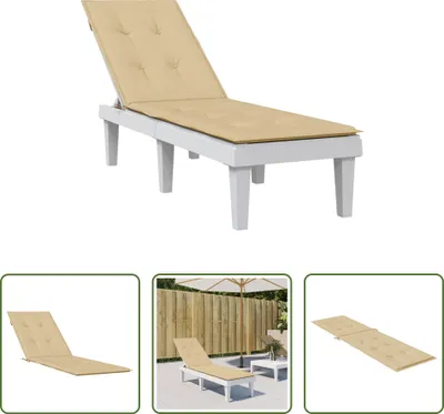 Productafbeelding van Living Store Ligbedkussen Melange Beige (75+105)x50x3 cm, stof