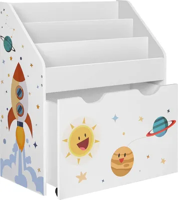 Produktbild von Kinderbücherregal KIDS 62,5 x 29,5 x 70 cm weiß