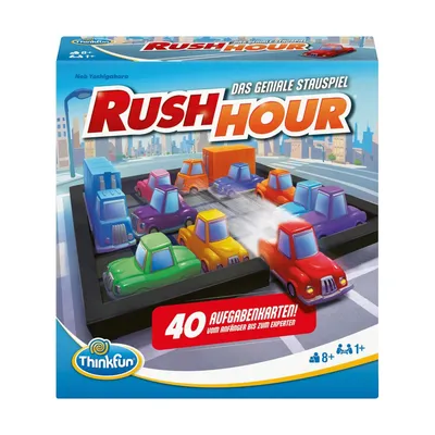 Zdjęcie produktu dla Ravensburger Rush Hour - Pomysłowa gra o korkach. Gra logiczna od Thinkfun dla chłopców i dziewczynek w wieku od 8 lat 76599