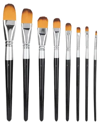 Produktbild von 8-teiliges Künstlerpinsel-Set, Nylonhaarpinsel für Öl-/Acryl-/Aquarellmalerei