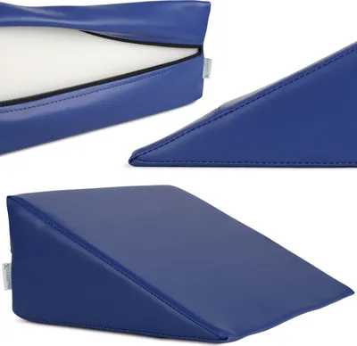 Produktbild von Habys Lagerungskeil, für Massage und Therapie | Lagerungskissen, Lagerungsmaterial | Physiotherapie, Orthopädisch | 30x40x16cm | Marineblau