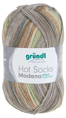 Produktbild von Gründl Hot Socks Madena 420m 100g Wolle Sockenwolle Stricken Häkeln Garn