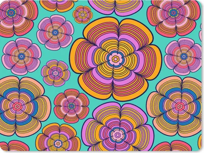 Produktbild von MuchoWow® Mauspad Mousepad Design - Flower Power - Farben 23x19 cm - Mousepads - Maus Mat - Pad - Mausunterlage - Schreibtischunterlage - Mauspad
