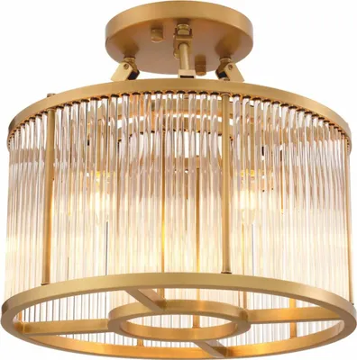 Produktbild von Casa Padrino Luxus Wohnzimmer Deckenleuchte Antik Messing Ø 45 cm - Luxus Leuchten