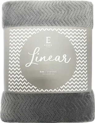 Image de Couverture, couverture tendance, minimaliste, moelleuse Linear 150 x 200 cm Gris