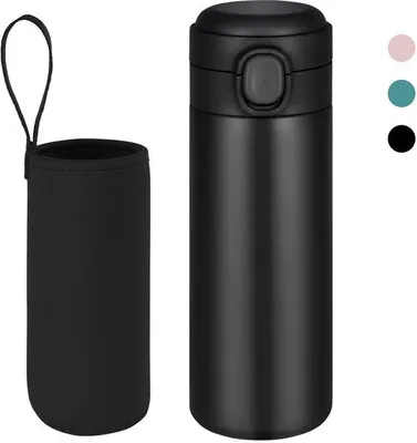 Immagine prodotto di Borraccia termica isolata in acciaio inossidabile, 450 ml, borraccia in acciaio inossidabile con isolamento sottovuoto, senza BPA