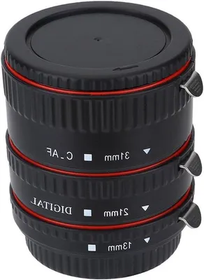 Immagine prodotto di Set di adattatori per obiettivi macro con attacco EF, autofocus, macro, nero