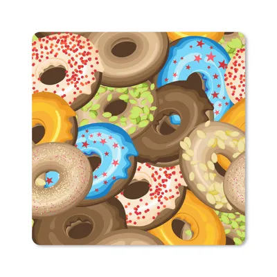 Produktbild von MuchoWow® Mauspad Mousepad Donuts - Muster - Sterne 30x30 cm - Mousepads - Maus Mat - Pad - Mausunterlage - Gaming