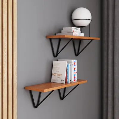 Produktbild von AKKE Erle Hängeregal WIRE modern LOFT-style LxB: 70x20 cm