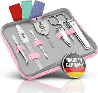 Produktbild von marQus Maniküre-Set 6-teilig – Kunstleder-Etui, Solingen – Rosé