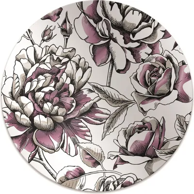 Produktbild von Rundmatte - Stuhlunterlage Bürostuhlunterlage - Rund Ø 100 cm - Bodenmatte - Fußmatte - Rosen