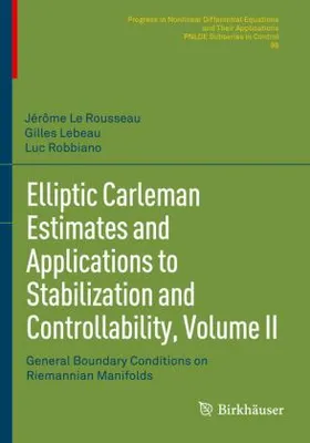 Obrázek produktu pro Elliptic Carleman Estimates and Applications to Stabilization and Controllability, Volume II