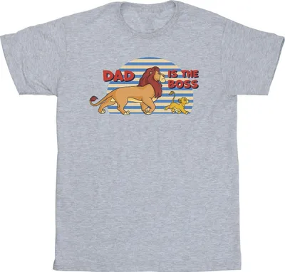 Produktbild von Disney - "The Lion King Dad Boss" T-Shirt für Herren BI32922 (L) (Grau)