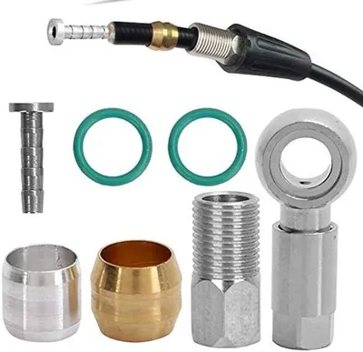 Productafbeelding van Slangadapter Set - Fiets Olijf - Remmen Onderhoud - Duurzaam Kopermateriaal - BH90 Compatibel - Zilver