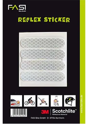 Produktbild von Fasi Reflex-Sticker 3M Scotchlite, Folie mit 4 Streifen, weiß