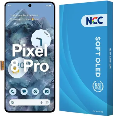 Produktbild von Kompatible NCC Soft OLED Display Touchscreen Bildschirm (ohne Sensor flex) Schwarz Für Google Pixel 8 Pro GC3VE, G1MNW & Werkzeug